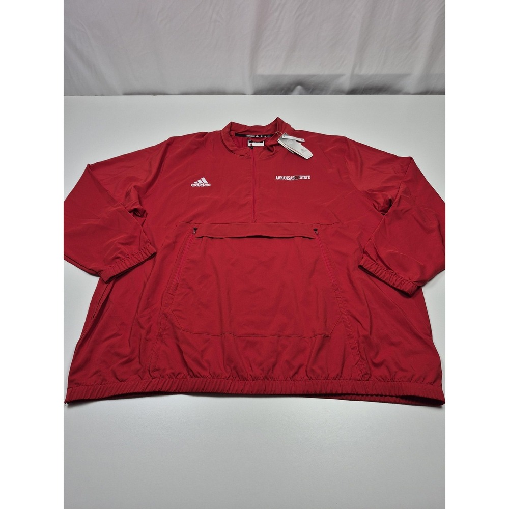 Arkansas State Jacket Mens 3XL Red NCAA Football Adidas Windbreaker Sideline